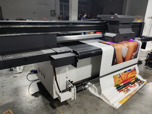 Impresora de rollo UV de tinta blanca CMYK de 1440 DPI con interfaz Ethernet / USB