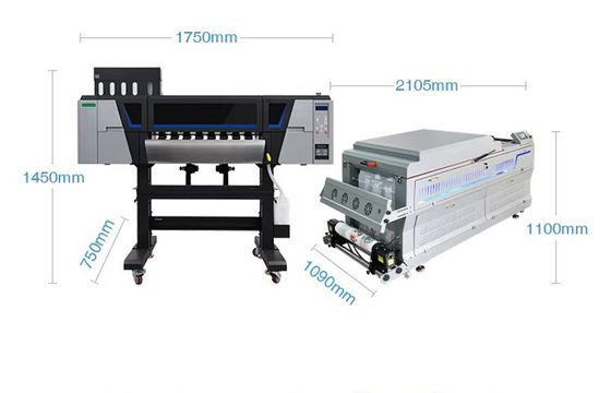 Impresora DTF UV de tapa automática de 5 colores con calentadores de medios previos y posteriores para película DTF AB UV