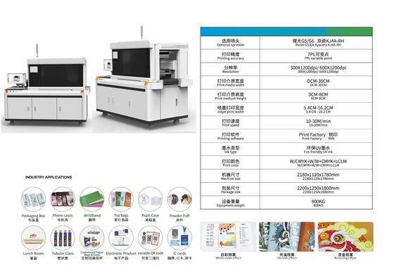 Impresora de inyección de tinta UV de impresión precisa con software Onyx Thrive Rip y boquilla Ricoh Gen 5i